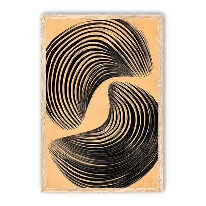 Black spiral on tan ground