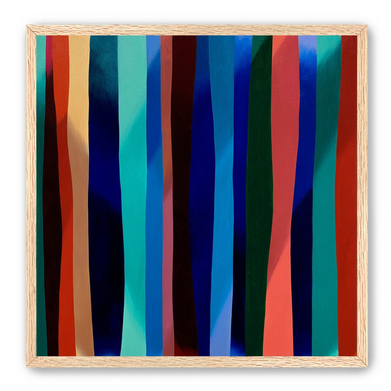 Blue shadow under bright stripes