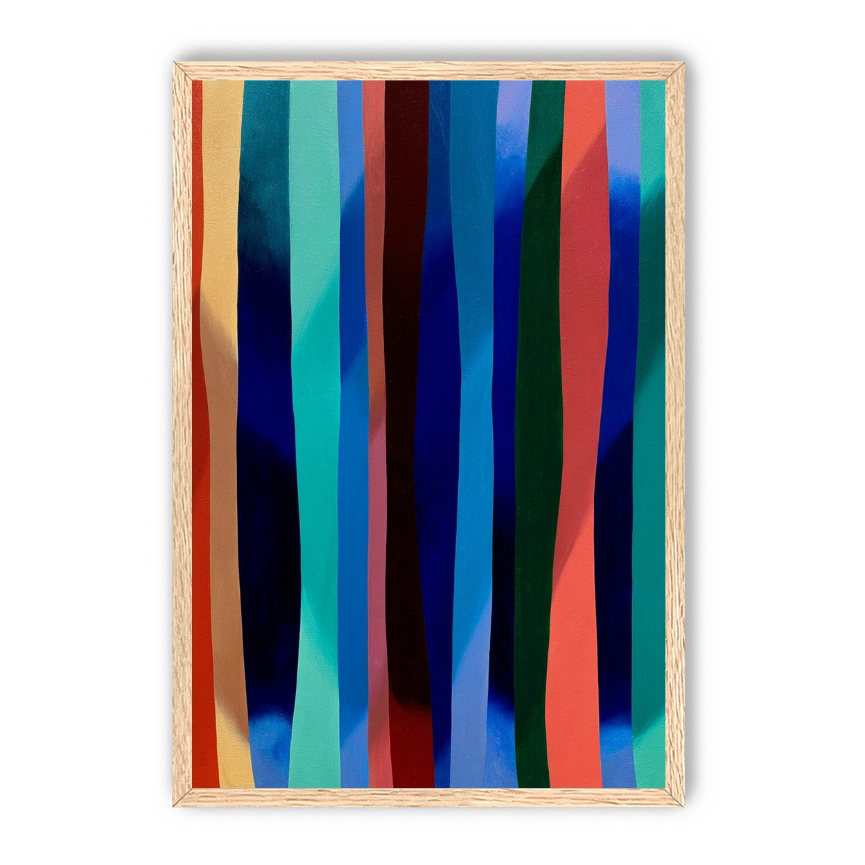 Blue shadow under bright stripes