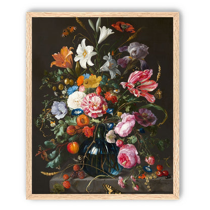 Butterflies over the blue vase