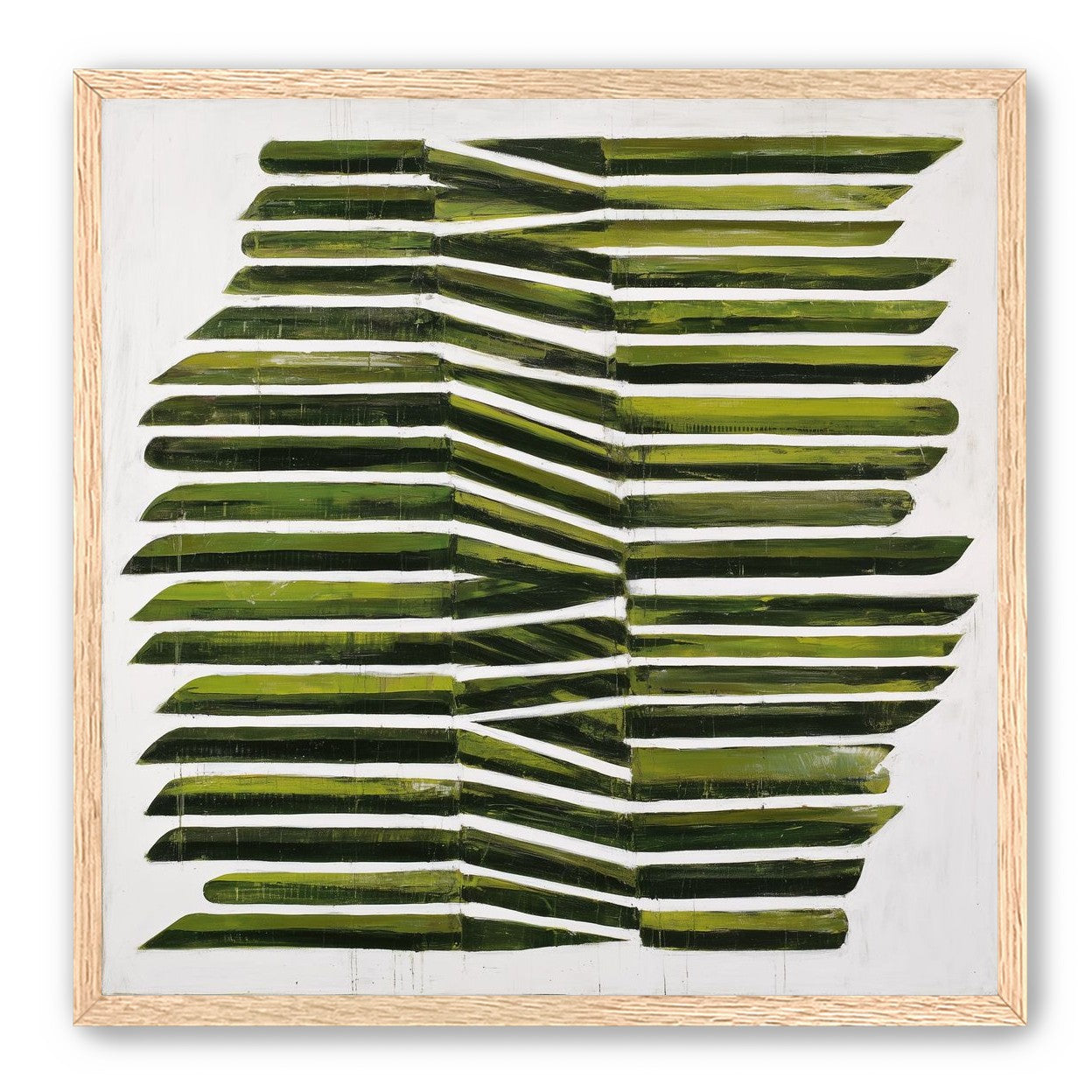 Olive bands with a crease