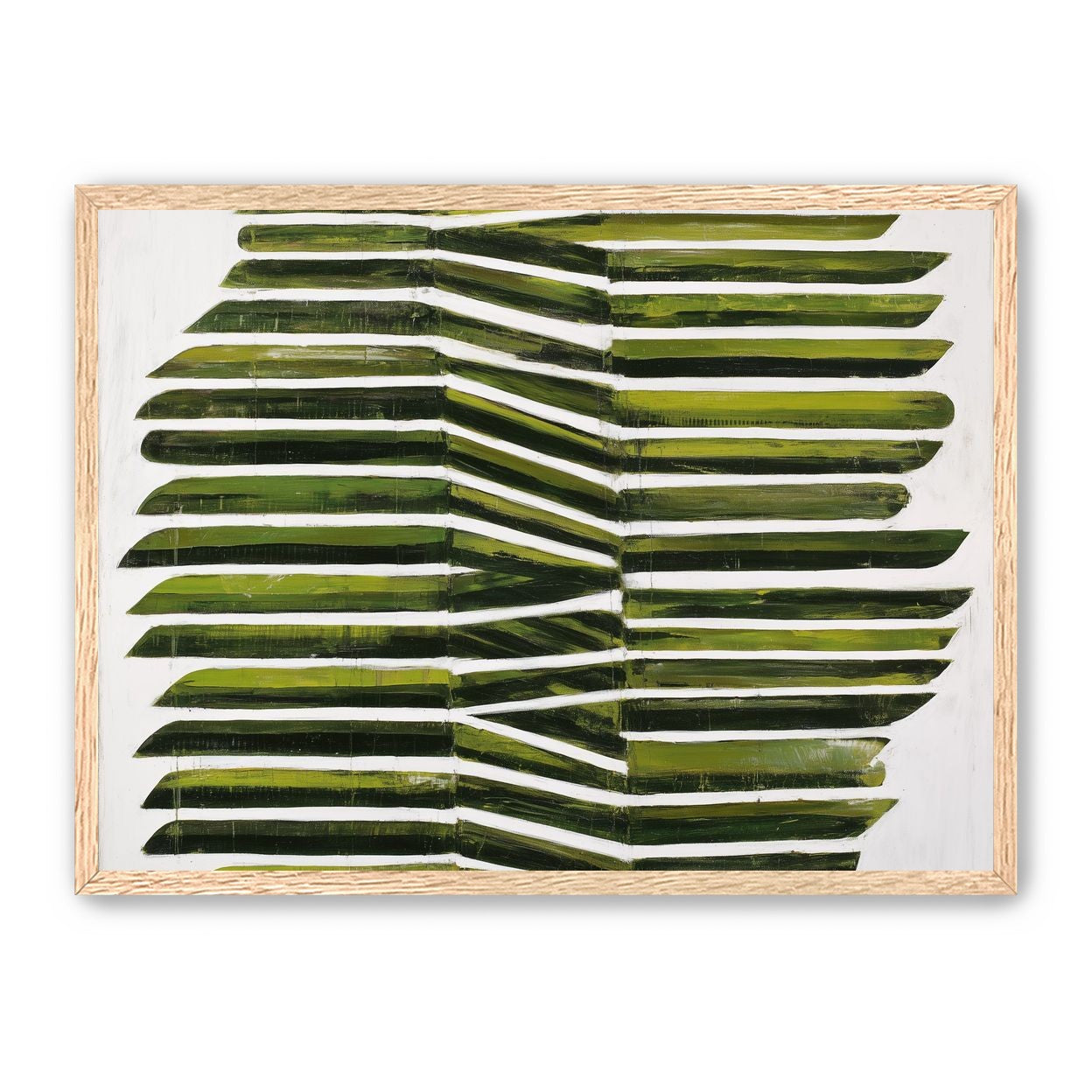 Olive bands with a crease
