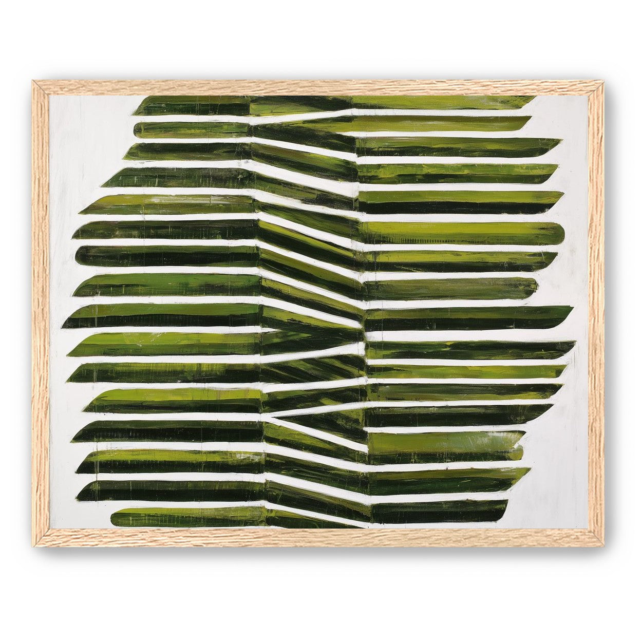 Olive bands with a crease