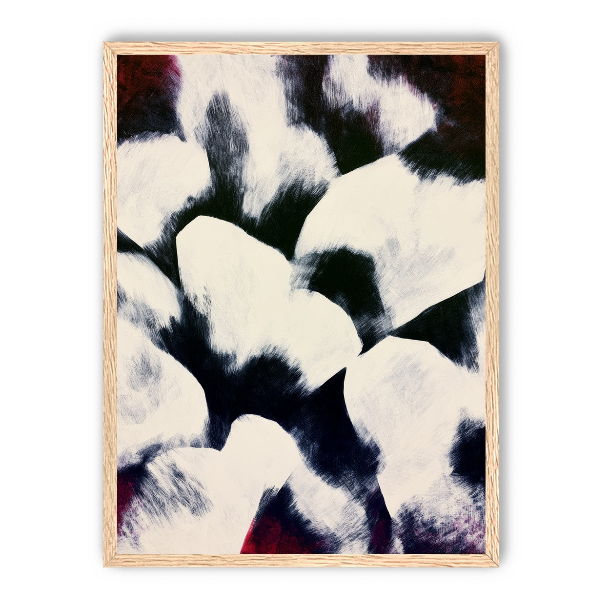 White blocks among dark ground
