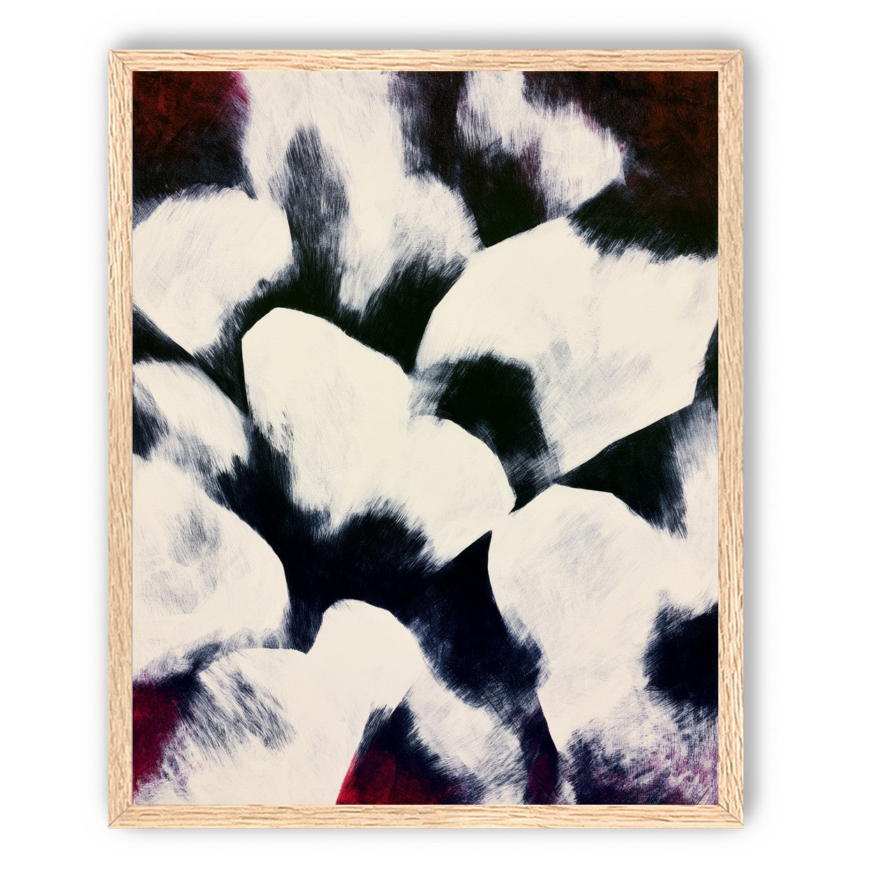 White blocks among dark ground