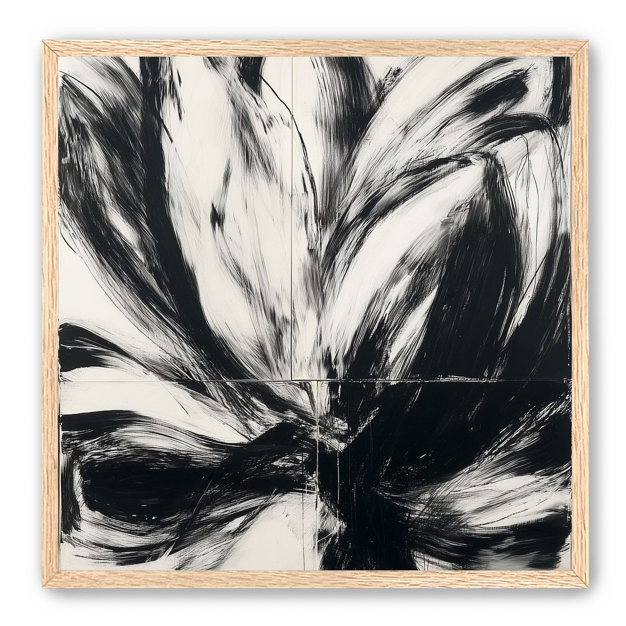 Black surges through white