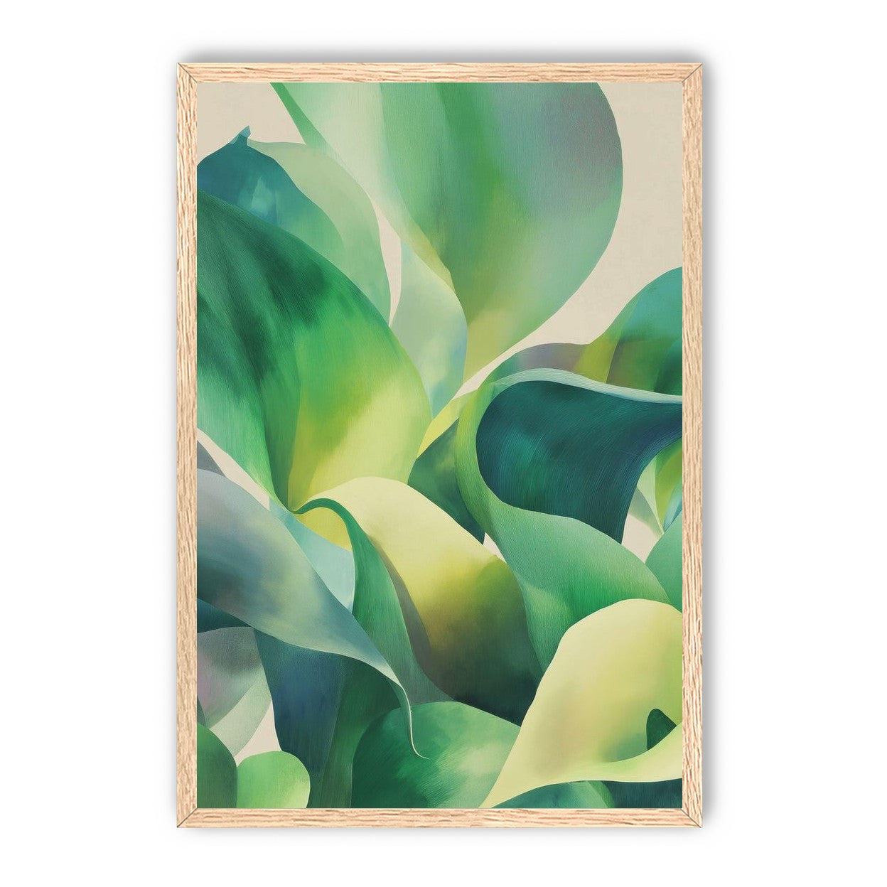 Green leaves in soft light