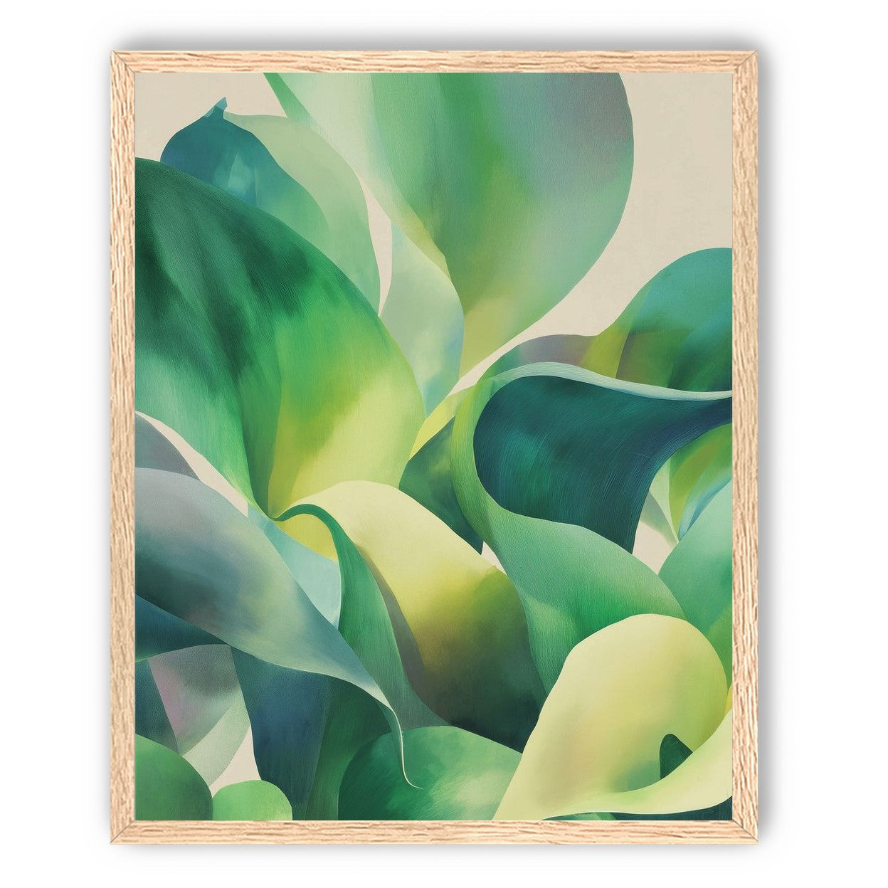Green leaves in soft light