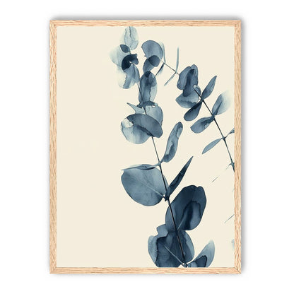 Blue eucalyptus on paper
