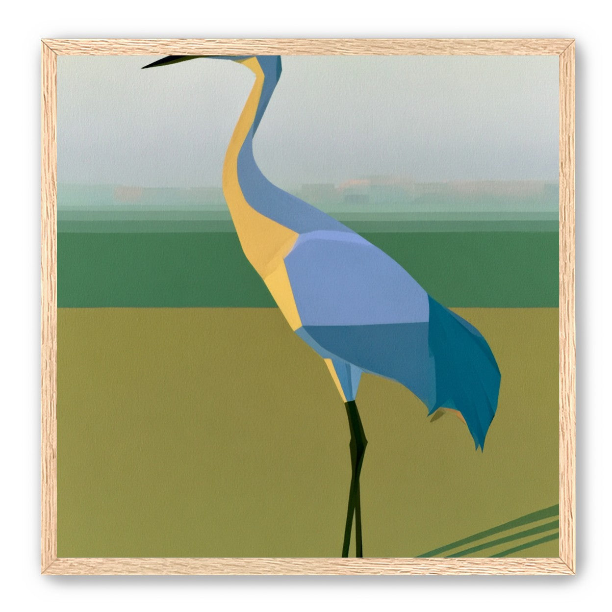Still crane in flat light