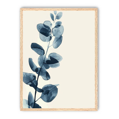 Blue leaves on pale air