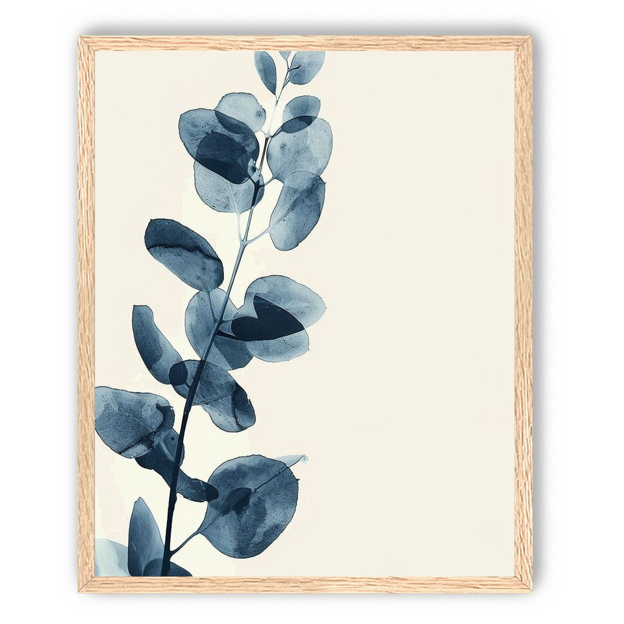 Blue leaves on pale air