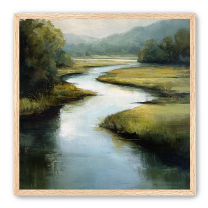 Pale sky in the river