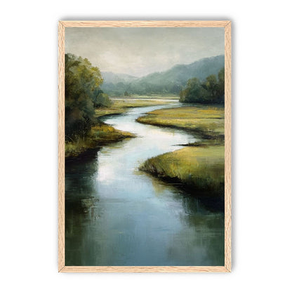 Pale sky in the river
