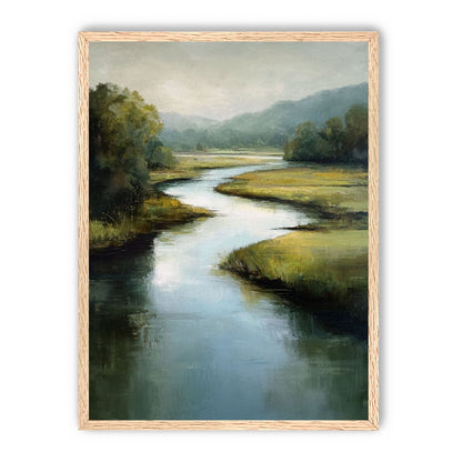 Pale sky in the river