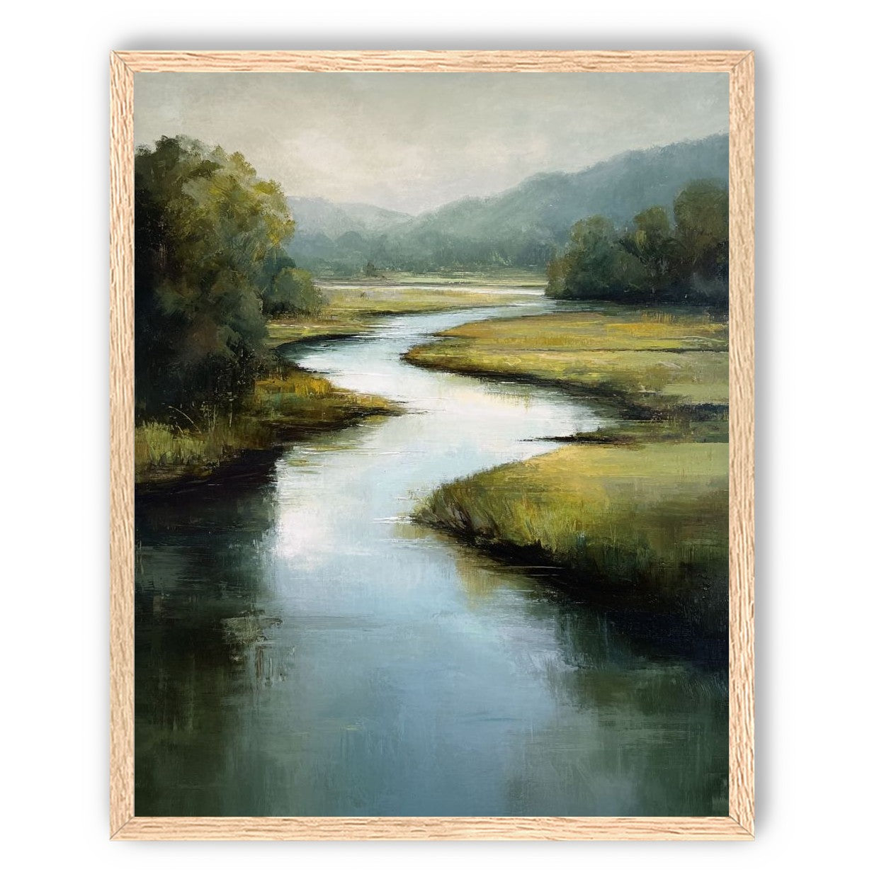 Pale sky in the river