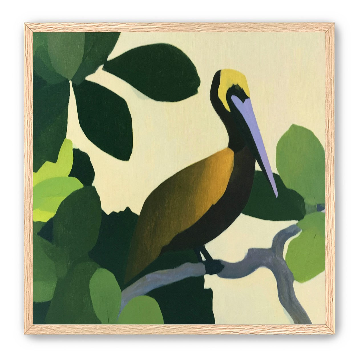 Long beak in green shade
