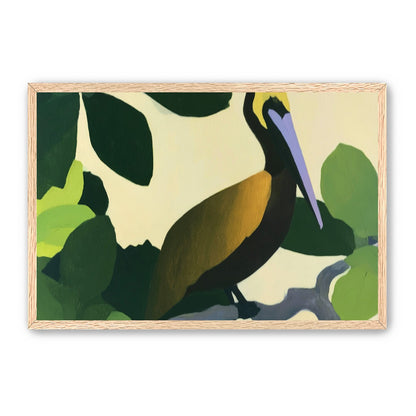 Long beak in green shade