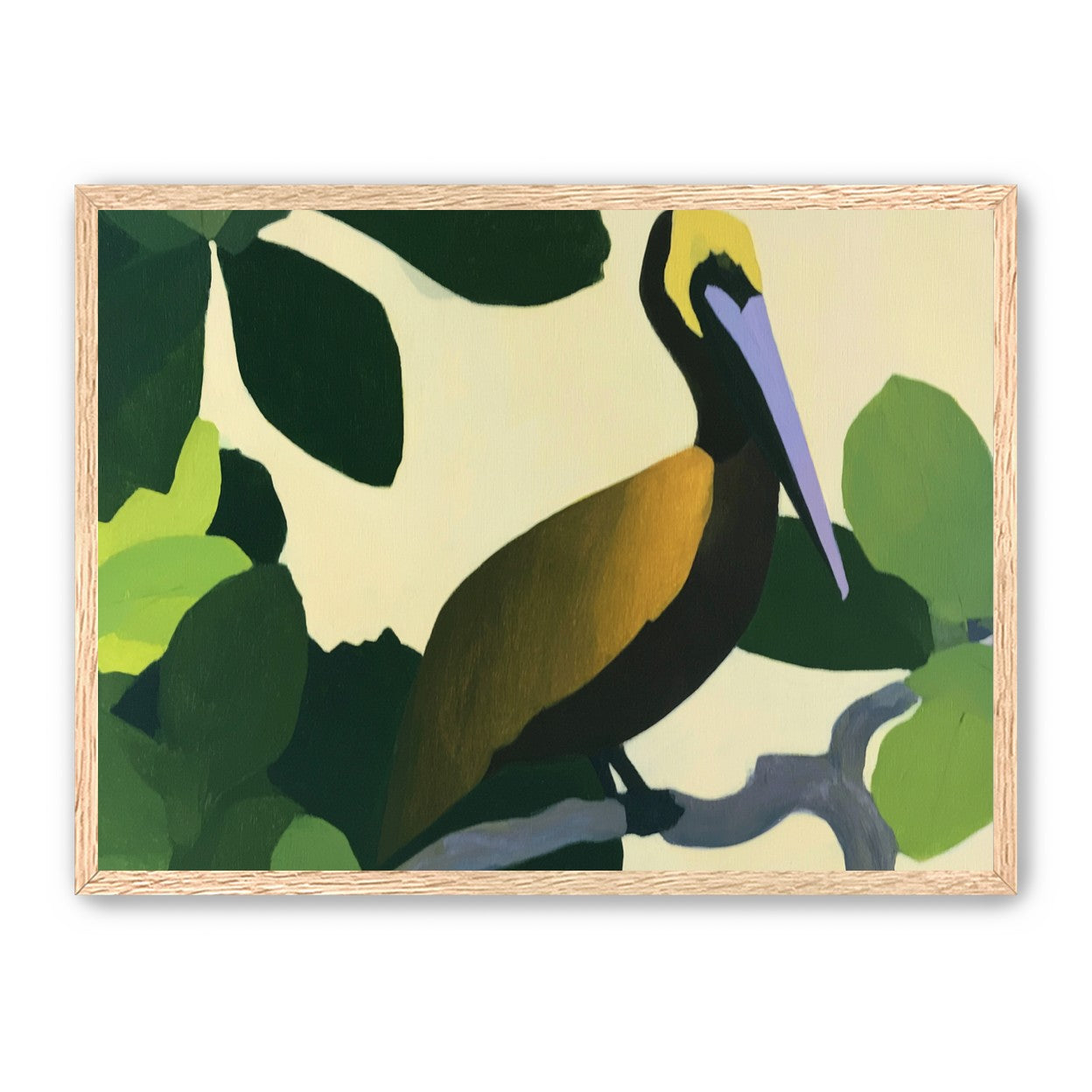 Long beak in green shade
