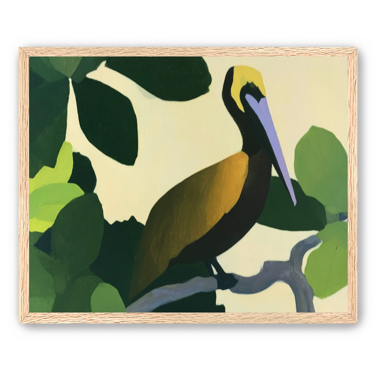 Long beak in green shade