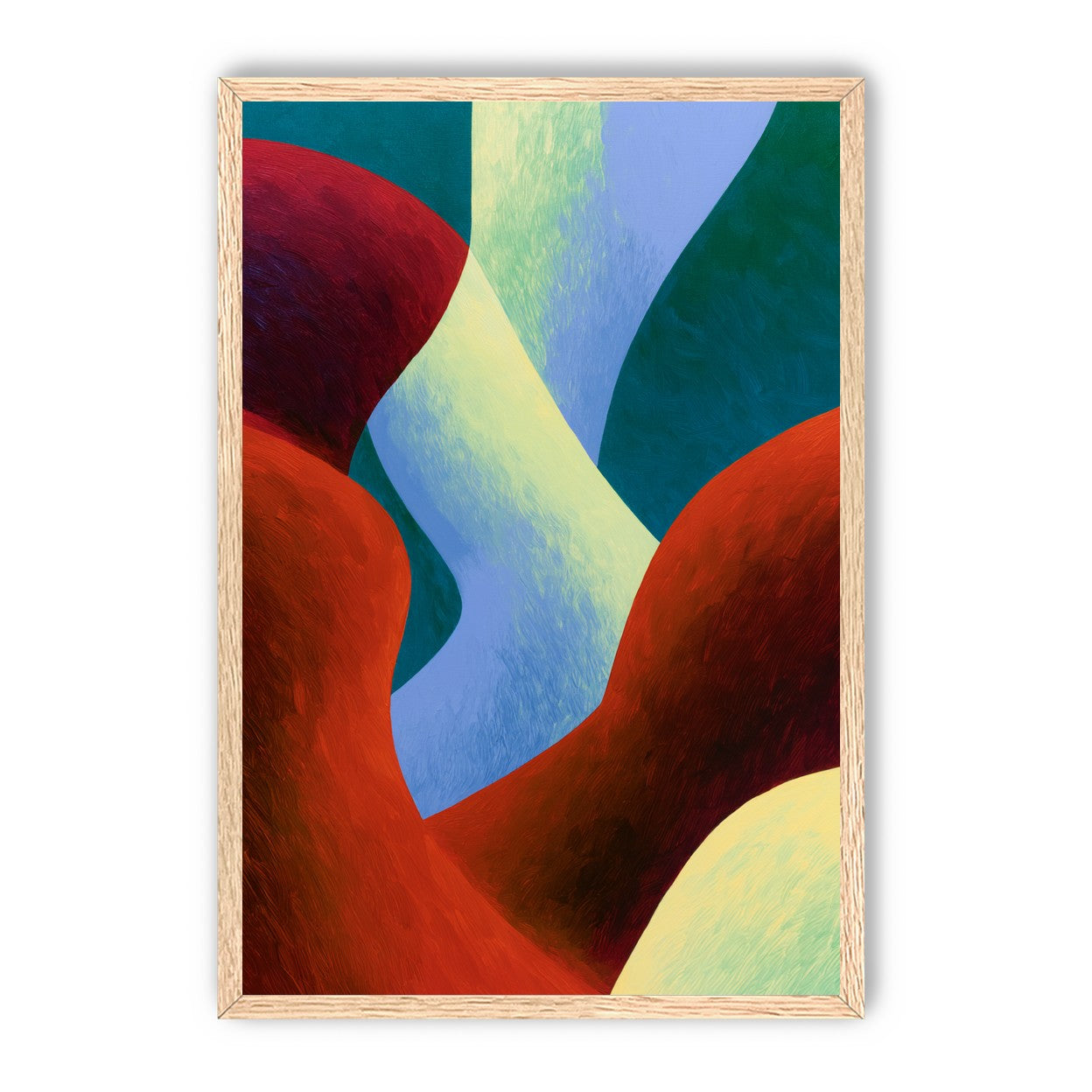 Curved bands in thick paint