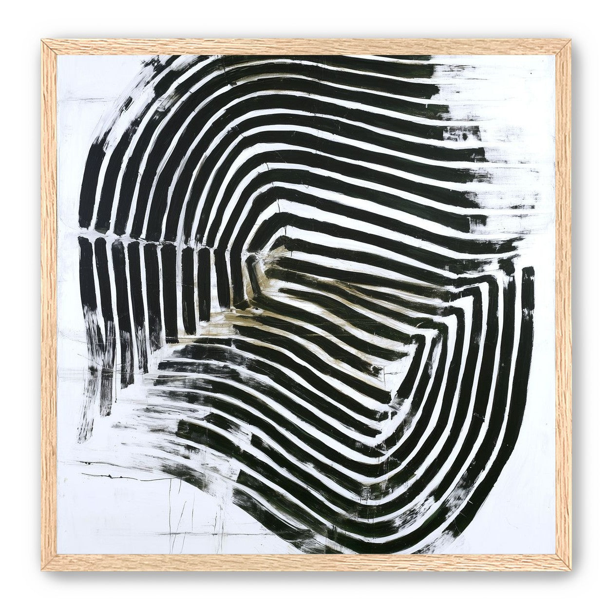 Black bands turning inward