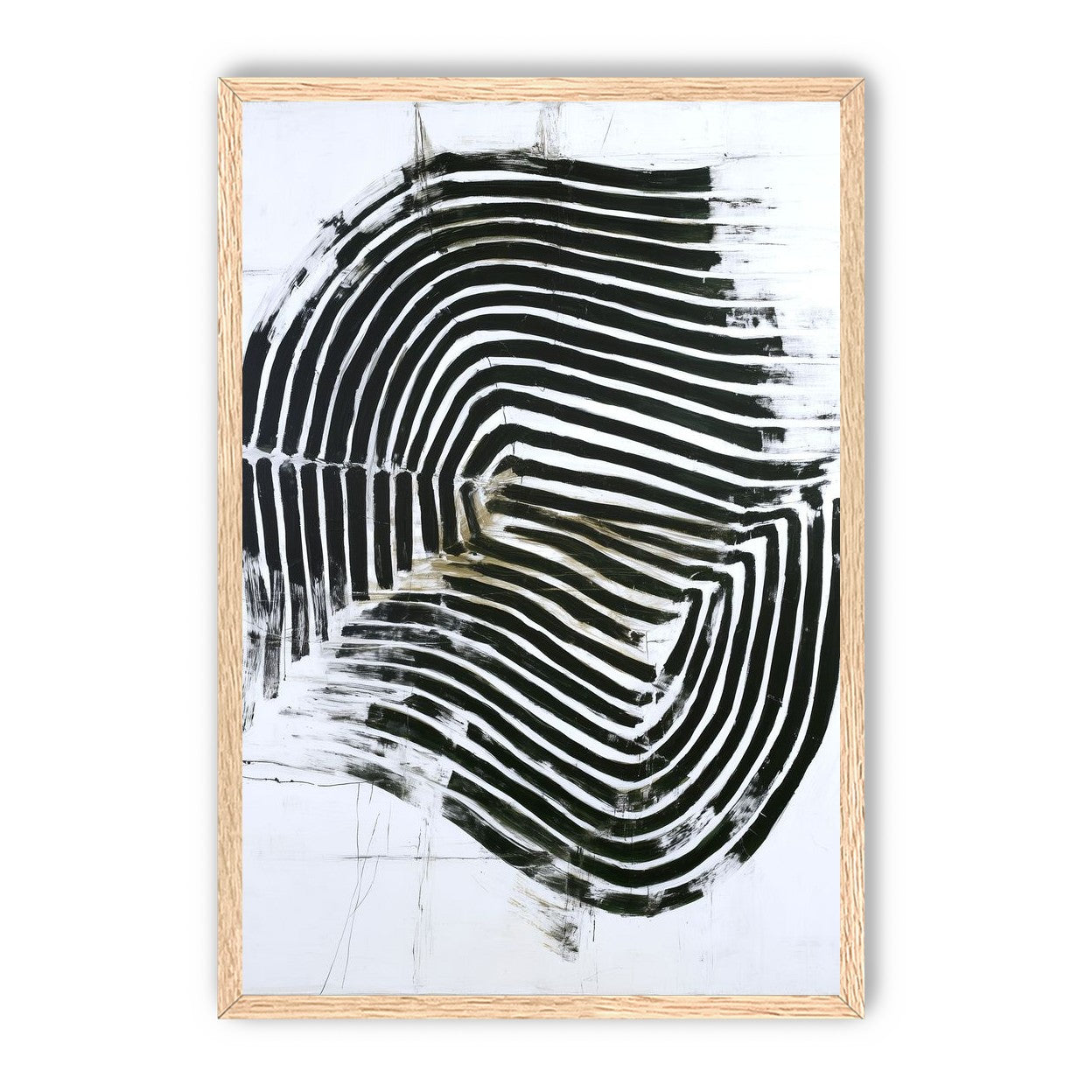 Black bands turning inward