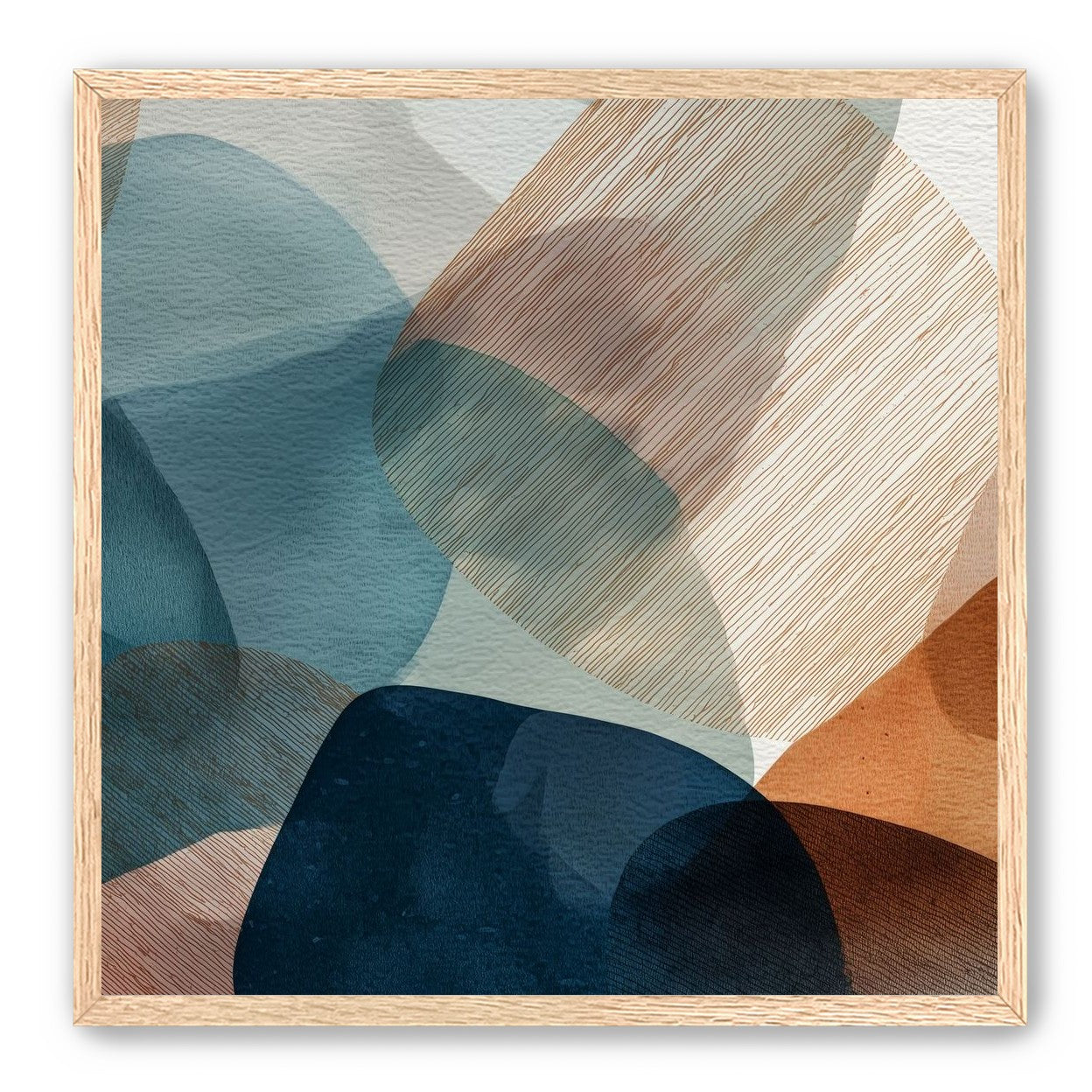 Translucent Ovals with Diagonal Grain