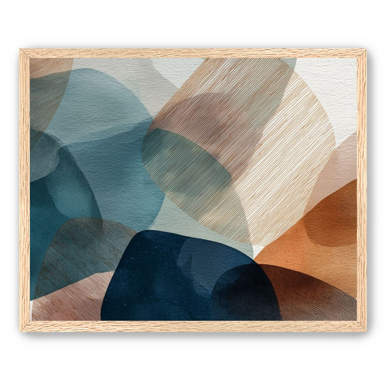 Translucent Ovals with Diagonal Grain