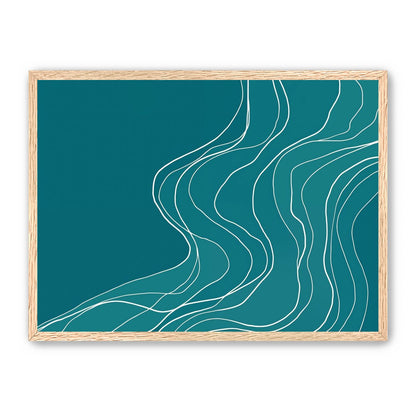 Ink Traced on Teal Surface