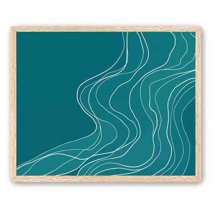 Ink Traced on Teal Surface