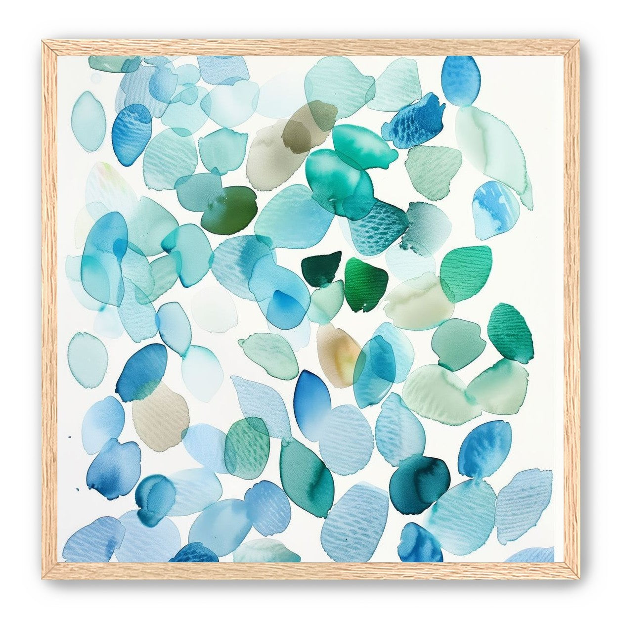 Blue and Green Petal Forms