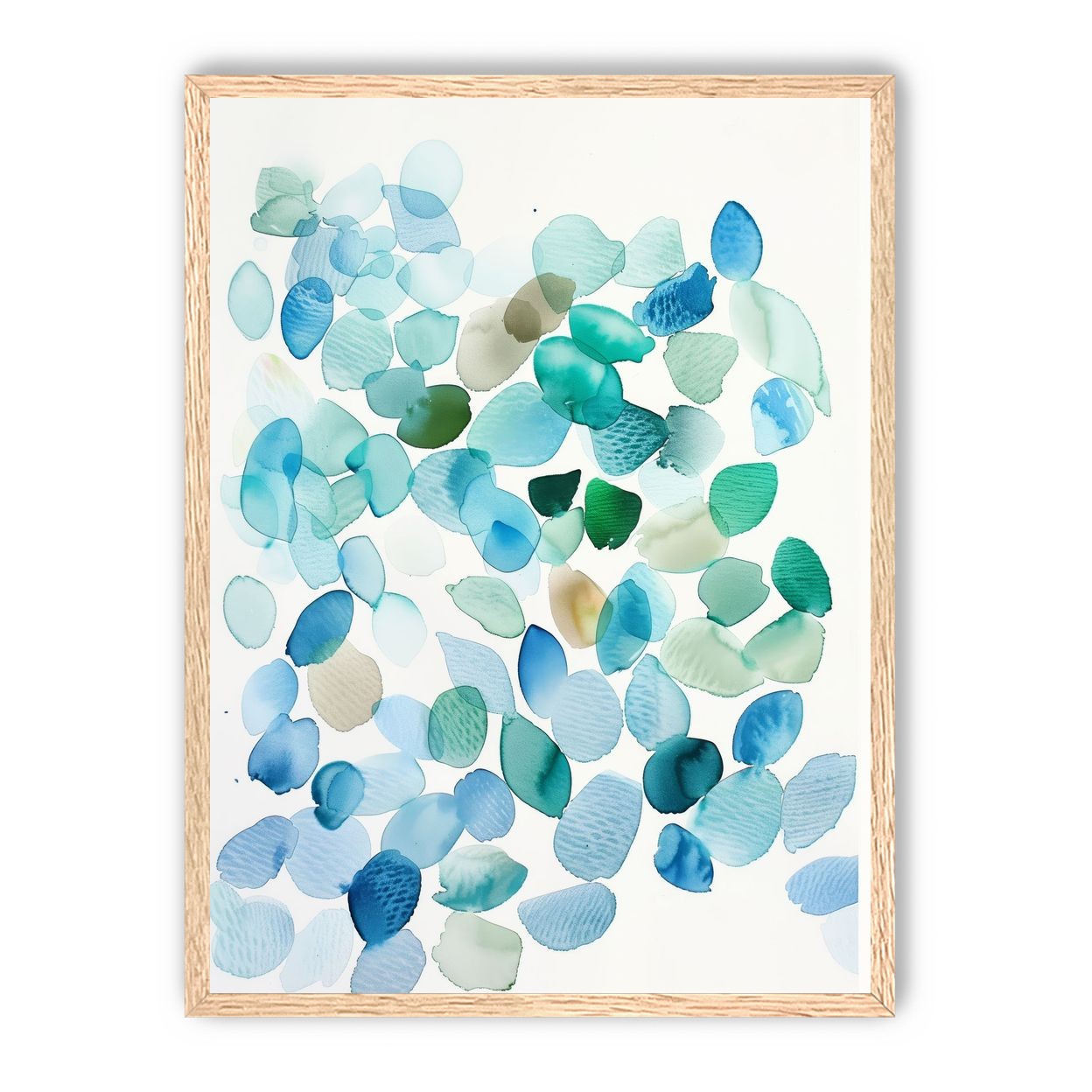 Blue and Green Petal Forms