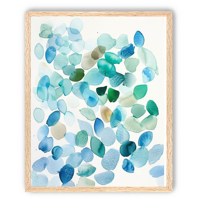 Blue and Green Petal Forms