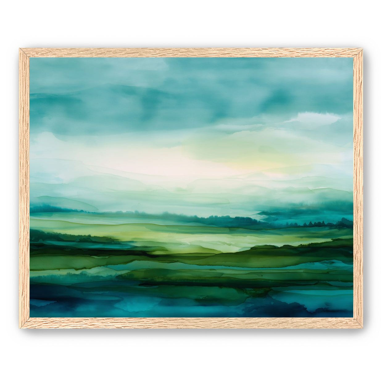 Emerald Bleeding into Teal