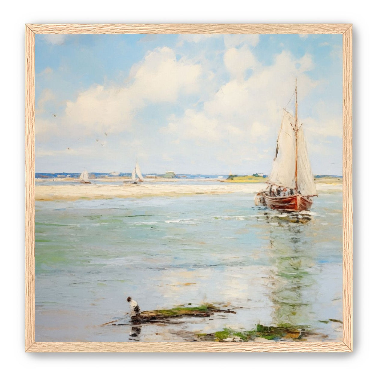 Sailboats at Peaceful Dawn
