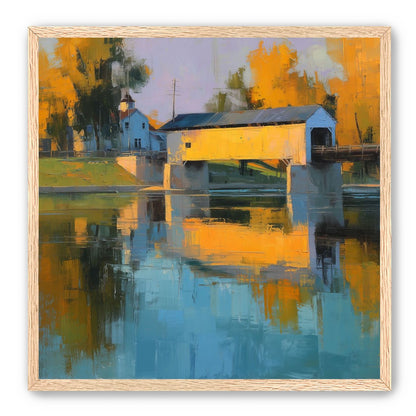 Covered Bridge In Fall