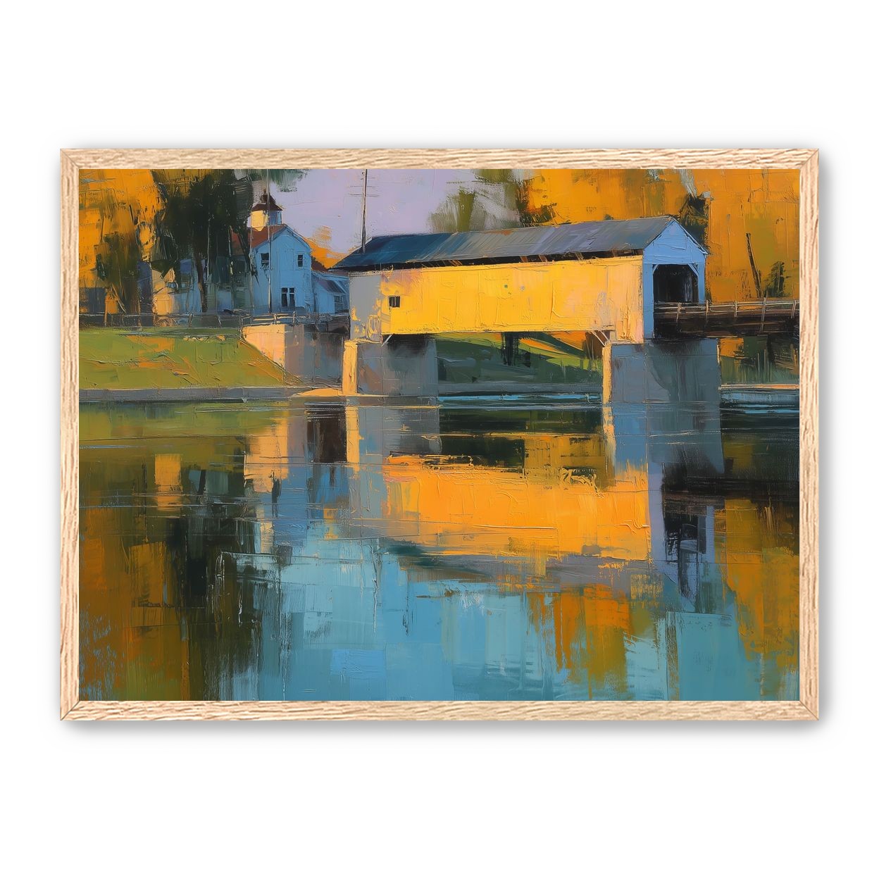 Covered Bridge In Fall