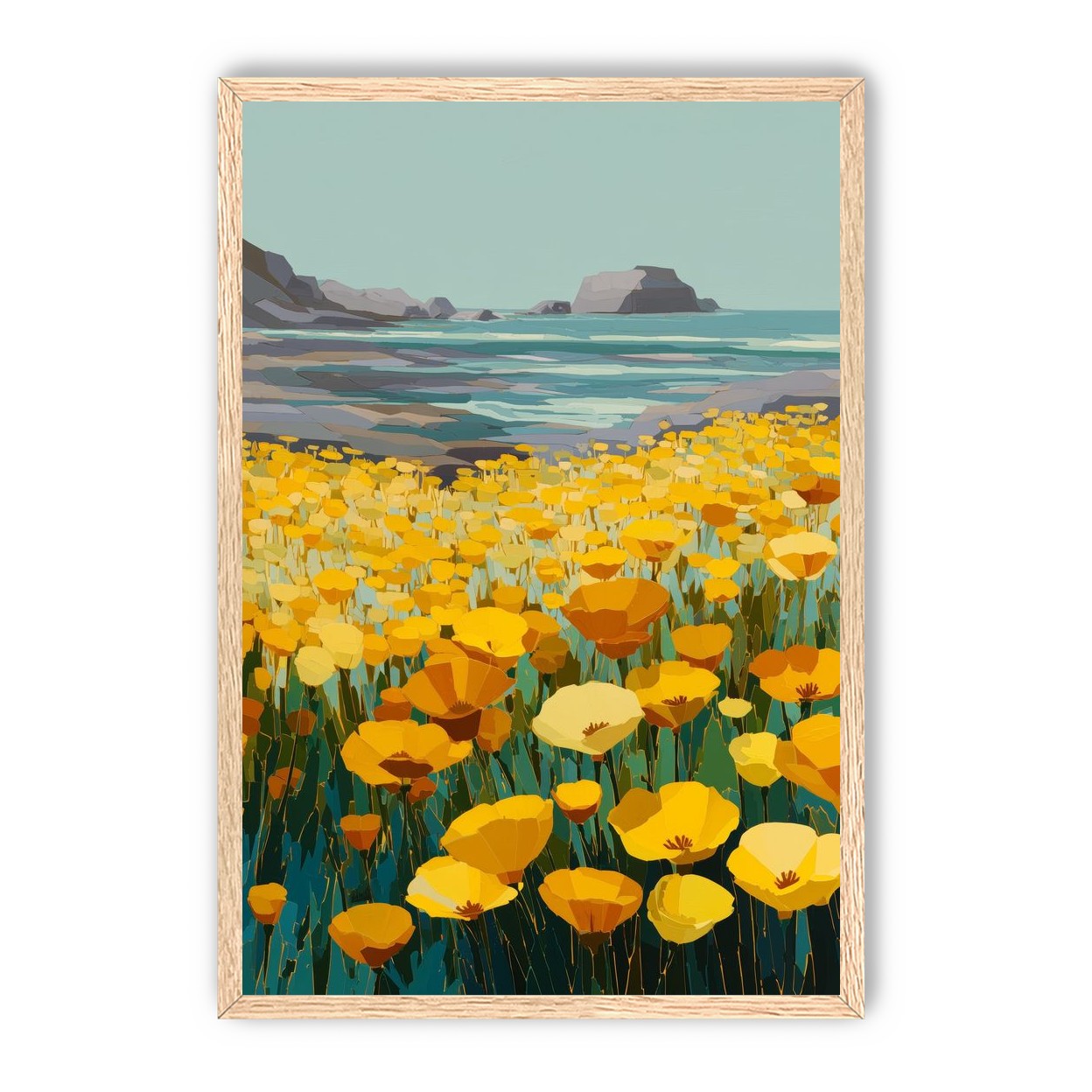 Poppy Field Facing the Pacific
