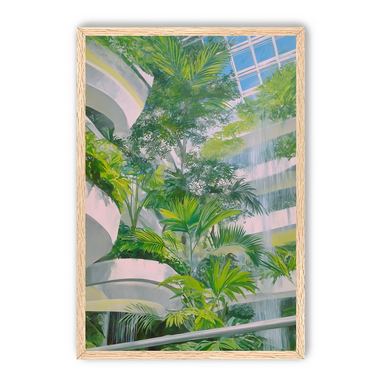 Palms beneath the skylight