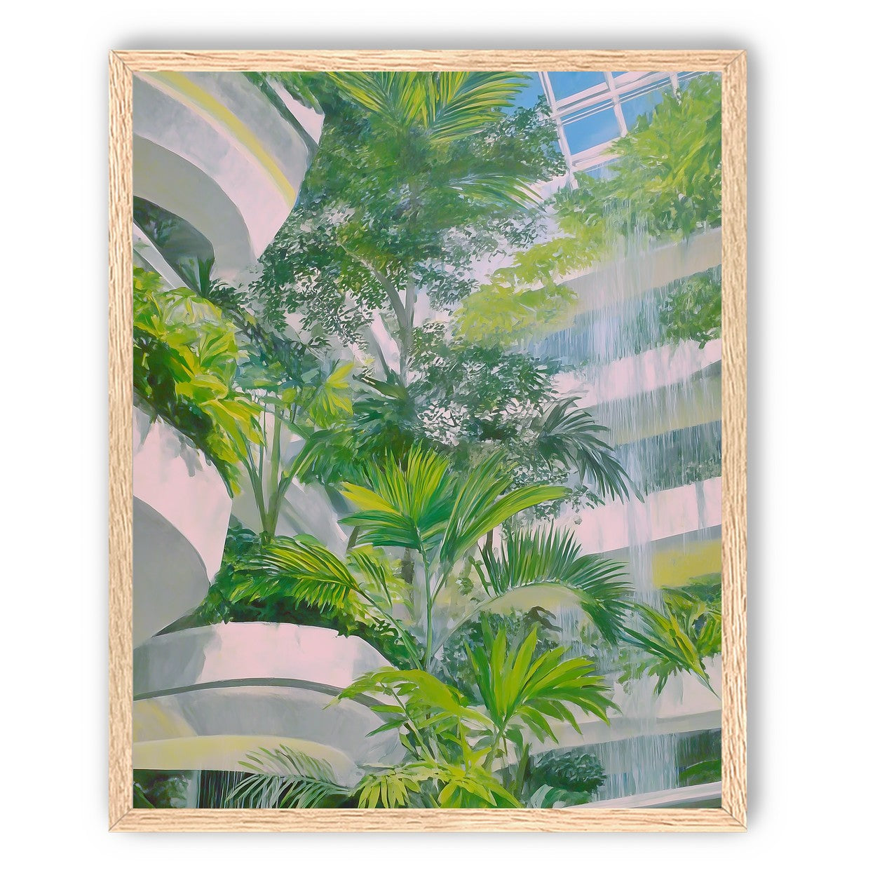 Palms beneath the skylight