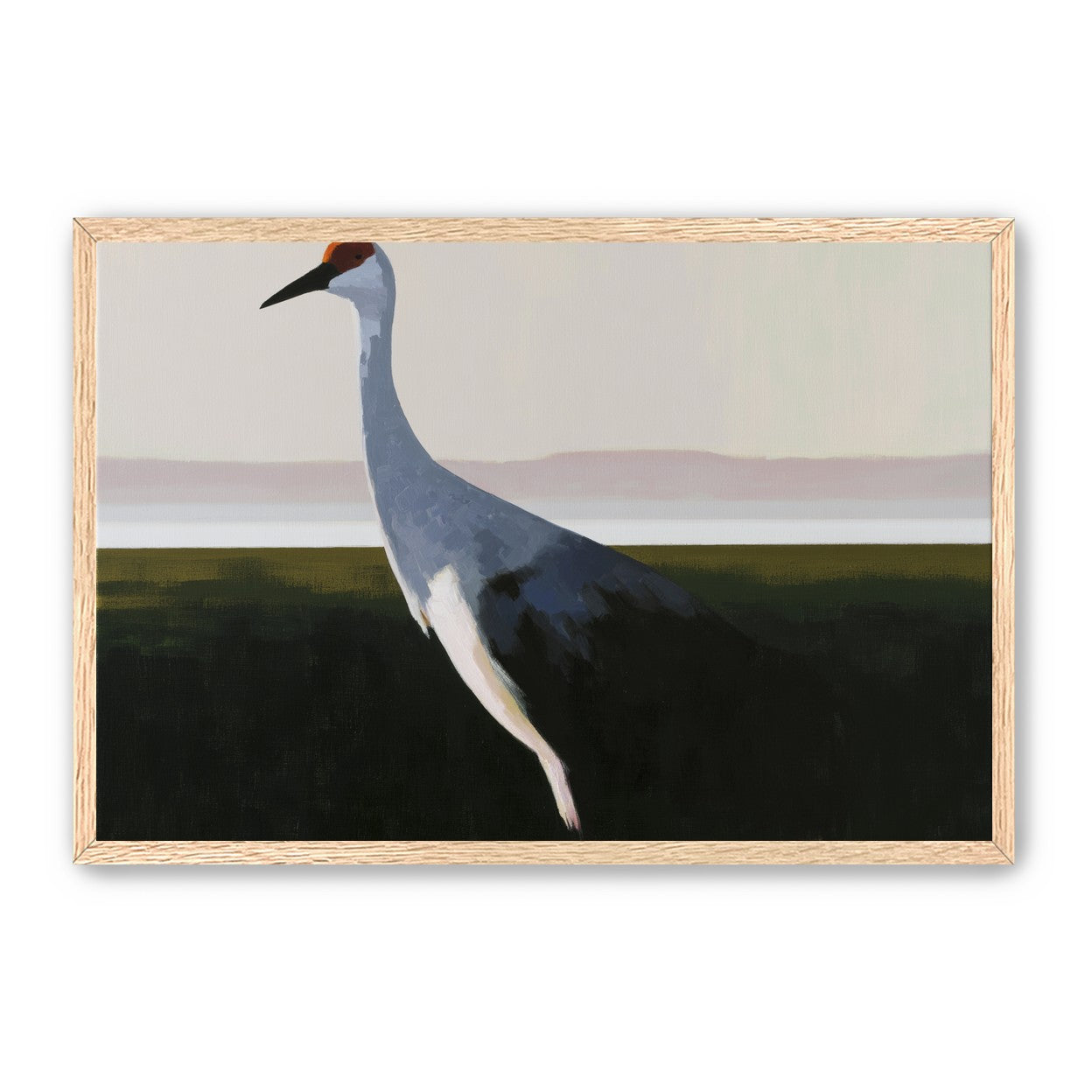 Crane with a red crown