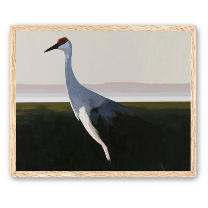 Crane with a red crown
