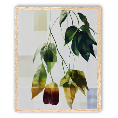 Green fading into amber leaves