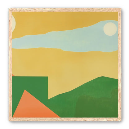Two suns in yellow sky