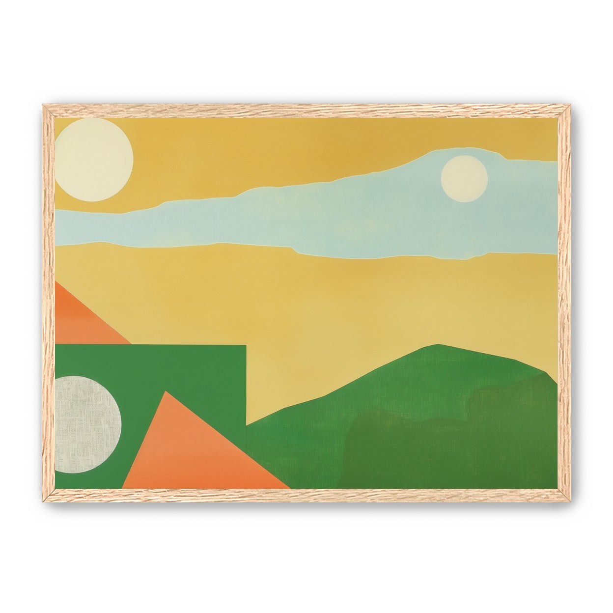 Two suns in yellow sky