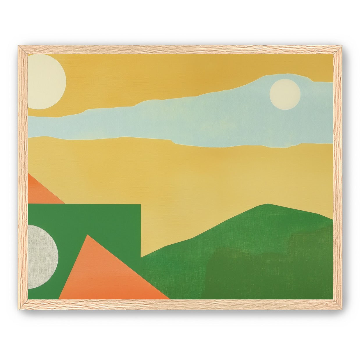 Two suns in yellow sky