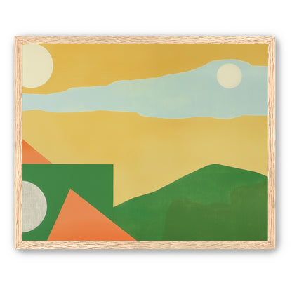 Two suns in yellow sky