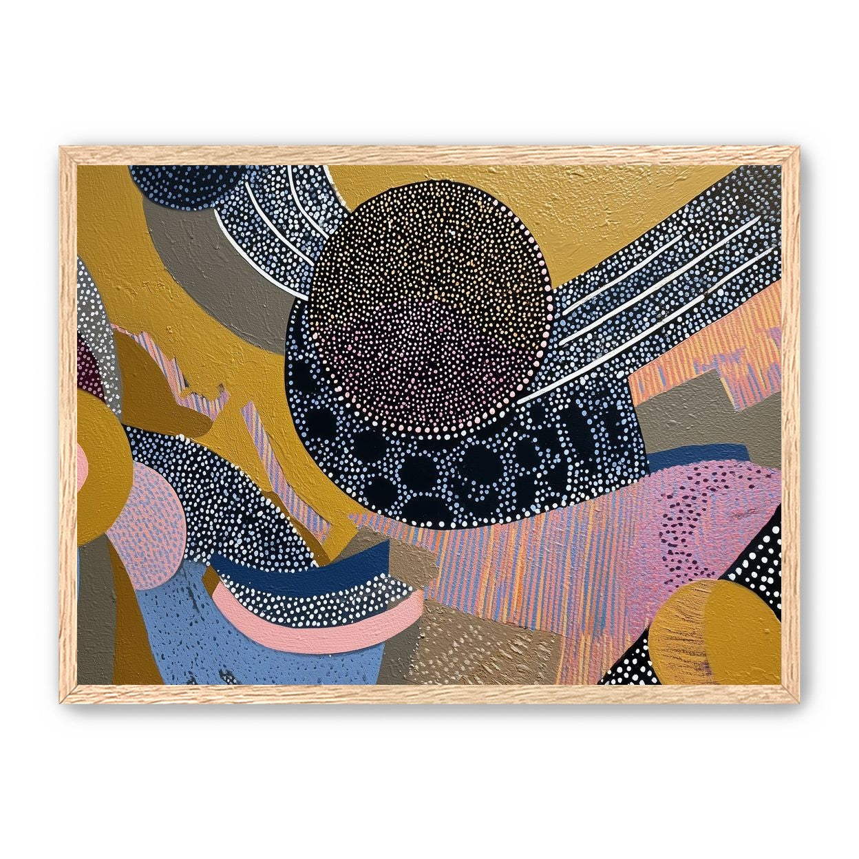 Ochre Ground with Layered Discs