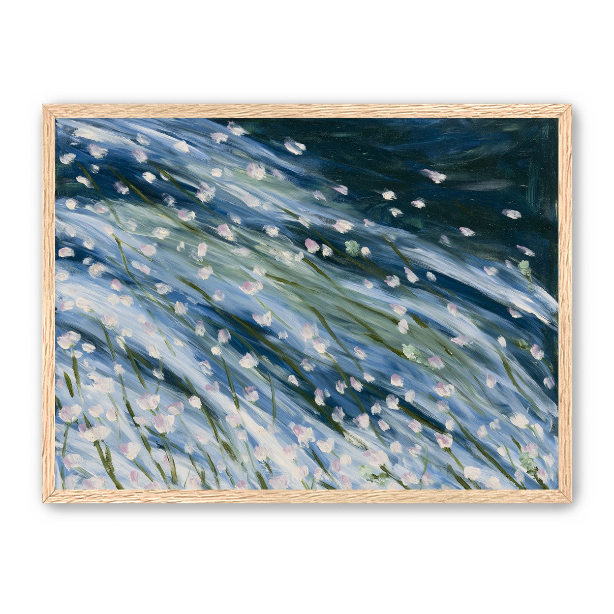 Flowers in a blue rush